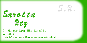 sarolta utz business card